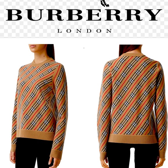 NEW💕Burberry wool blend Clara vintage check sweater 💕 - Picture 1 of 10